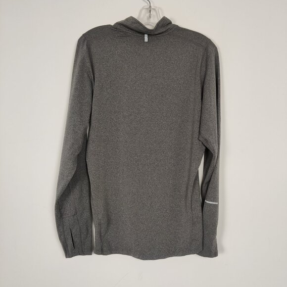 Nike Running Dri-Fit Men's Athletic Tee Sz S Gray Thumb Loops Activewear Workout - Picture 5 of 9